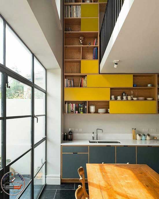 تزیین آشپزخانه با رنگ زرد