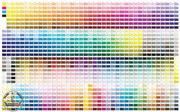 سیستم استاندارد رنگ های پنتون، کد رنگ مورد نظر خود را بیابید.